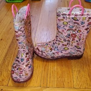 Olive & Edie girl pull-on light up rain boots